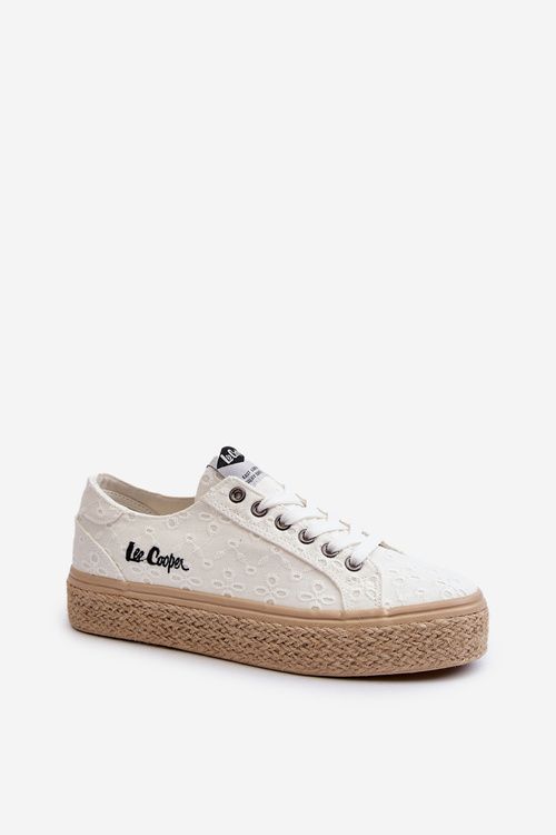 Tenisky S Plétěním Lee Cooper LCW-24-44-2410 Bílé