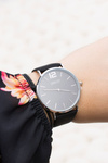 Stylish Leather Black Women Ernest Watch