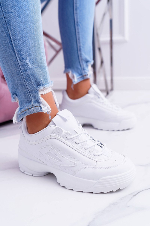 Dámske športové biele faqundo topánky