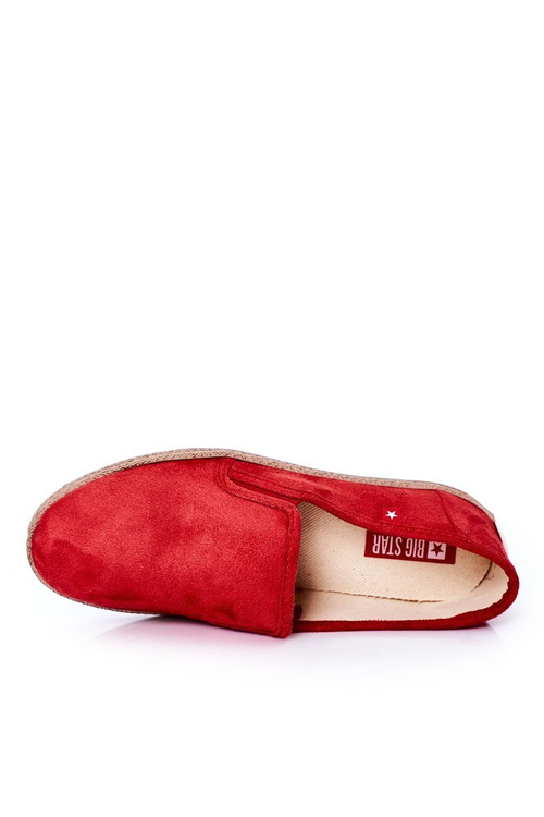 Pánske semišové espadrilles veľká hviezda HH176007 červená