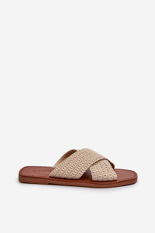 Dámske ploché žabky Big Star NN274078 béžové