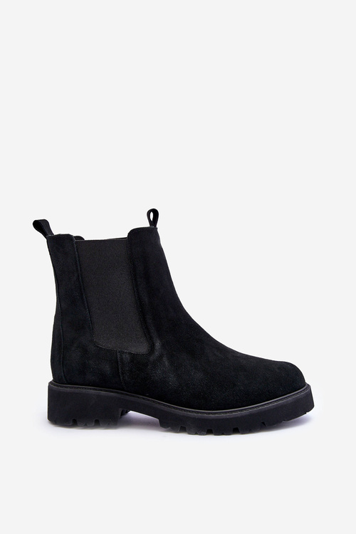 Suede Boots Black Nicole 2672