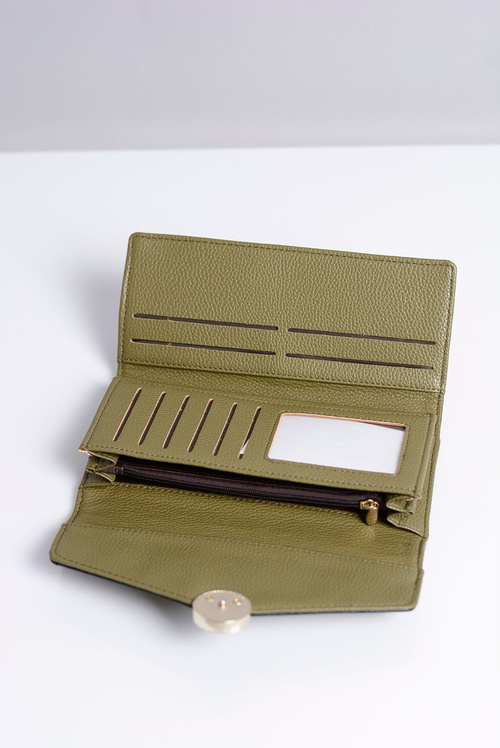 Veľká ženská olivová peňaženka