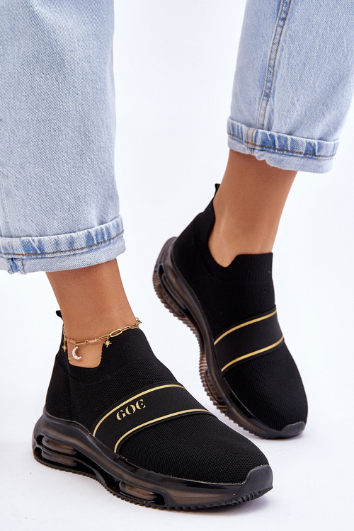 Dámske posuvné športové topánky Goe ll2n4032 čierna