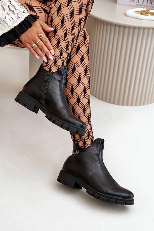 Zateplené dámske topánky z eko kože čierne Verietta