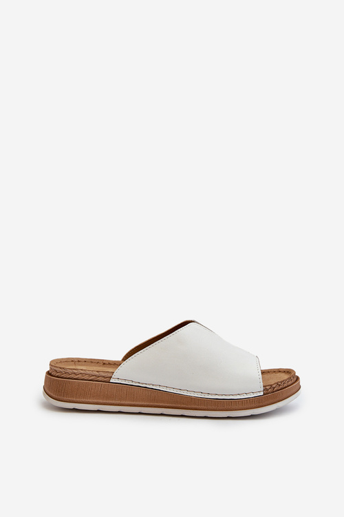 Pohodlné Dámske Papuče Z Ekokože Inblu GS0003I1 Biele