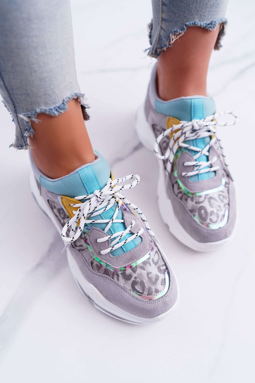 Dámská Sportovní Obuv Tlustou Podrážkou Šedé Cabana