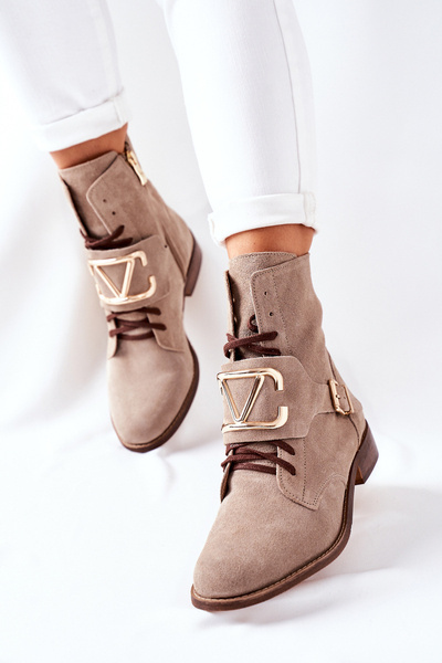 Dámské Kotníkové Boty Semisove Cappuccino Nicole 2676