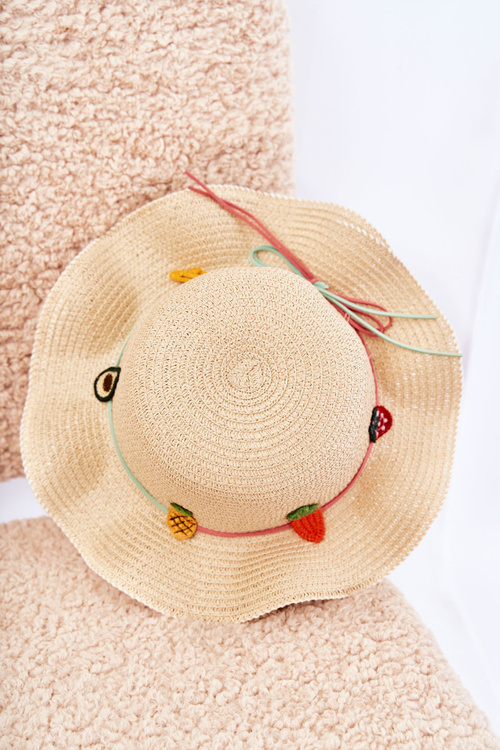 Detský klobúk s béžovým pásom Simon