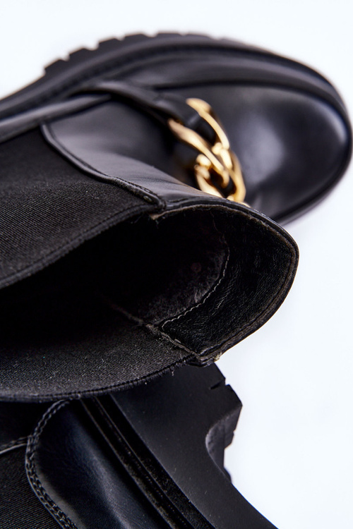 Ženské izolované topánky s ozdobou na prednej čiernej Tilde