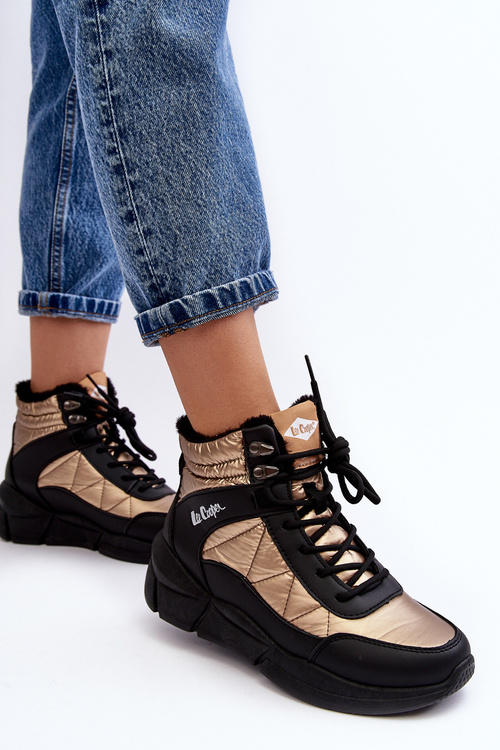 Ocieplané Dámské Botky Na Platformě Lee Cooper LCJ-23-44-1986L Zlaté