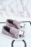 Dětská Obuv Tenisky Slip On s Myší šedé Candys