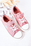 Detské tenisky na suchý zips Veľká hviezda HH374027 Pink