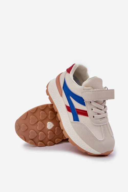 Dětské tenisky na suchý zip béžové Savilia