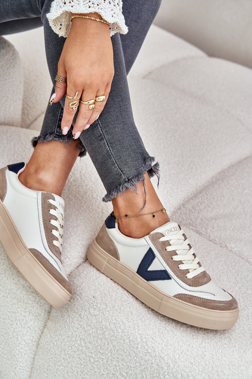 Dámske Kožené Tenisky Vinceza 7923 Béžové