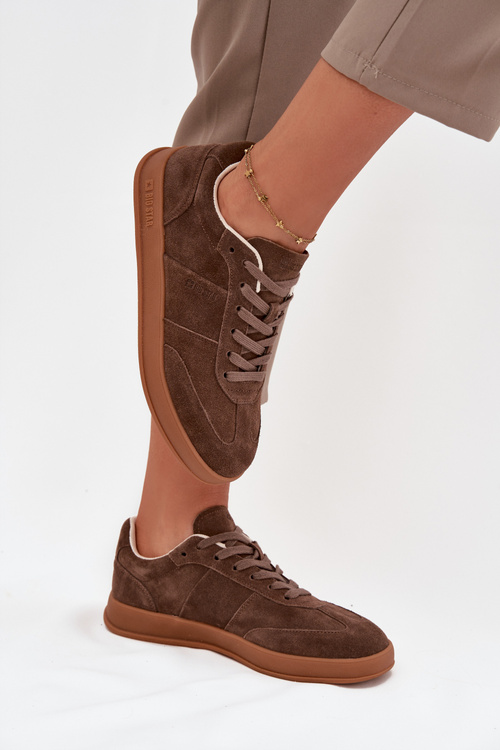Dámské semišové sneakersy Big Star SS274676 HI-POLY SYSTEM Hnědé