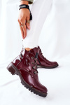 Teplé Boty Lakovane Burgundské Cloghan
