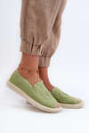 Klasické Dámské Espadrily Zelené Flaure