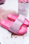 Detské žabky veľkej hviezdy Pink Glitter AA374088