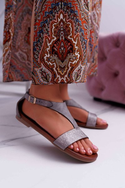 Dámske ploché sandále Sergio Leone SK020 Gray Magra