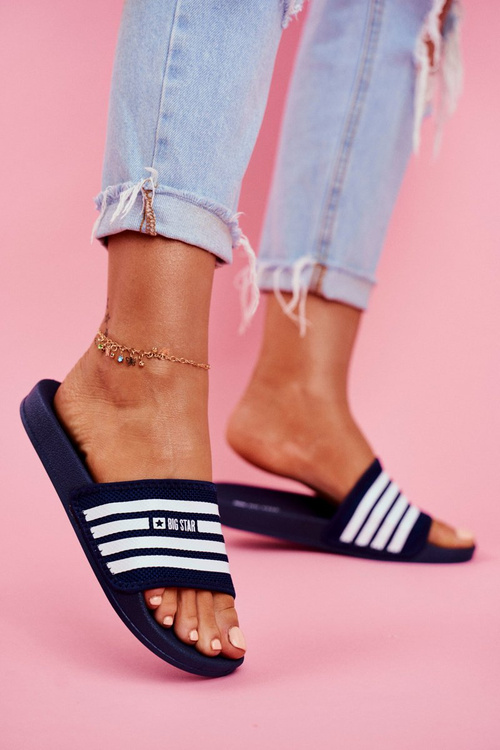 Dámske papuče veľká hviezda ff274a356 Navy Blue