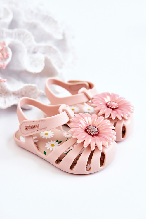 Dětské sandály na suchý zip Voňavé ZAXY JJ385032 Světle růžové