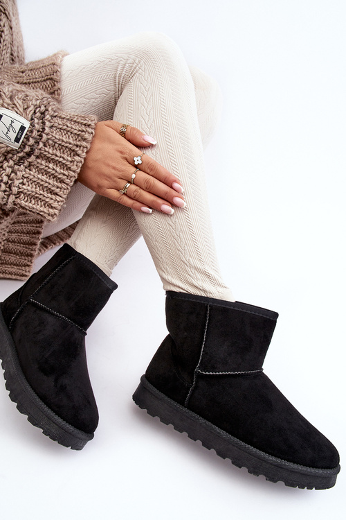 Ocieplené Dámské Zamšové Sněženky Černé Nanga