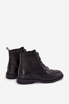 Kožené pánské kotníčkové boty Lee Cooper LCJ-25-33-3961 Černé