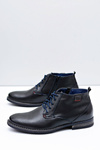 Pánske čierne kožené topánky Nikopol 672