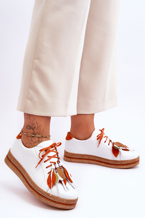 Kožené topánky Maciejka 04550-11 biele