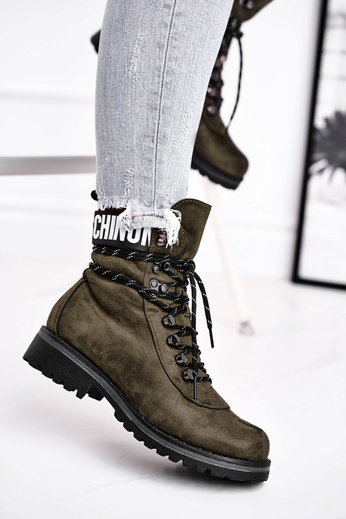 Dámské Kotníkové Boty Zelené Popsi