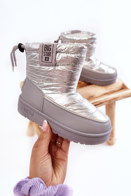 Dětské sněhule Big Star KK374218 Šedo-stříbrná