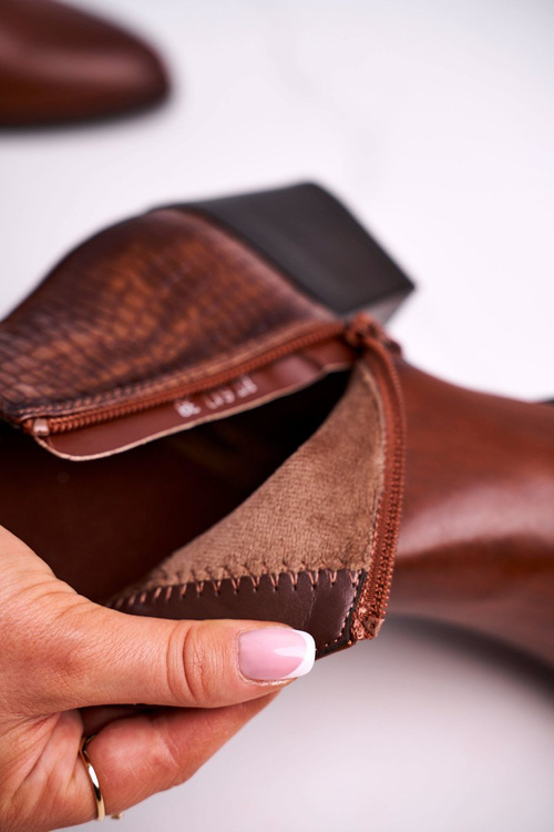 Dámske vysoké podpätky Sergio Leone Brown BT613