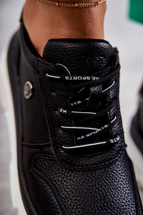 Dámské černé kožené sportovní boty Camrose