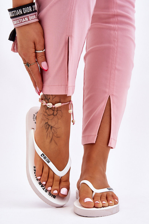 Pohodlné flip -flops Big Star LL274795 biela