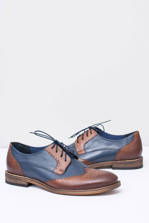 Navy Navy Leather Pánska elegantná topánky Modtes