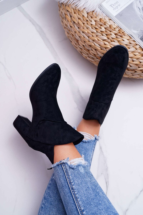 Dámské Kotníkové Boty Na Podpatku Sergio Leone Černé BT525