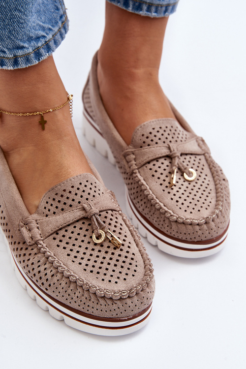 Dámske modré vyrezané mokasíny Twista