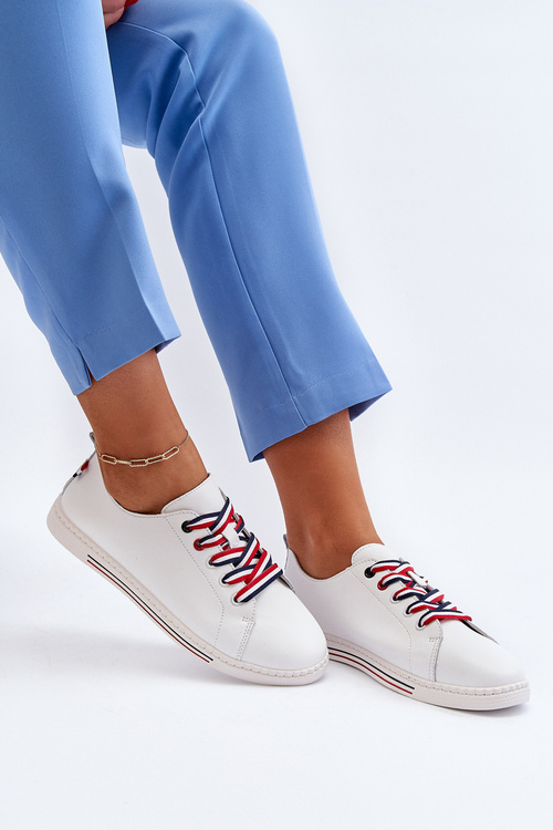 Dámske kožené tenisky biele Litzy