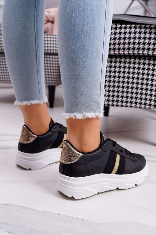 Dámská Sportovní Obuv se silnou Podrážkou černé Marche