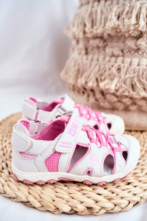 Dětské sandály Big Star na Suchý Zip bílé FF374207