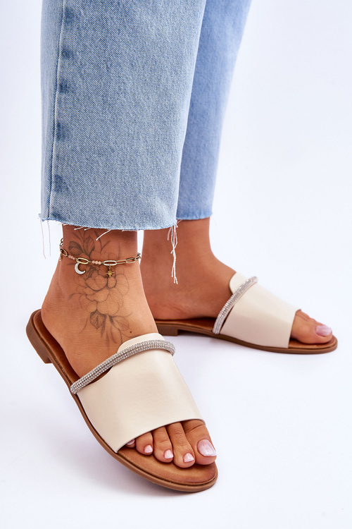 Elegantní ploché sandálky Béžové Termen