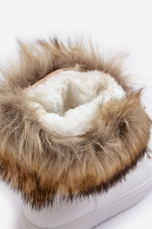 Dámské sněžné šněrovací boty bílé Santero