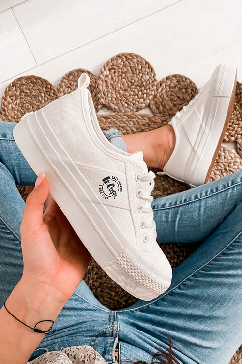 Tenisky na platformě Lee Cooper LCW-22-31-0837L Bílý