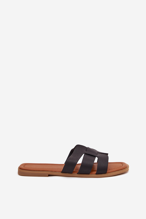 Dámske Sandále Na Plohom Opätku Čierne Mirona