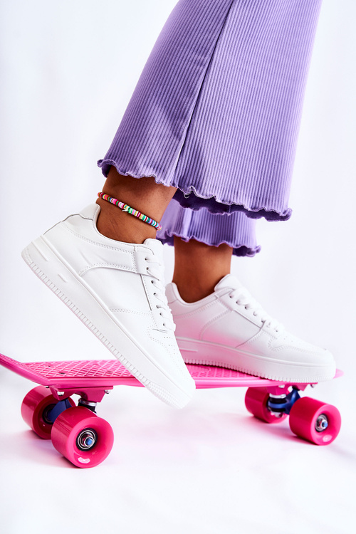 Dámske športové topánky zviazané biele Toscana