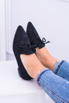 Lu Boo Black Ballerinas v Spitz Lordy Suede Feliciano