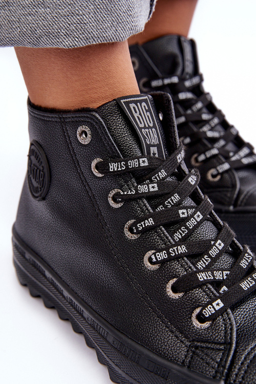 Dámské Tenisky Big Star Vysoké Zateplené Černé EE274110