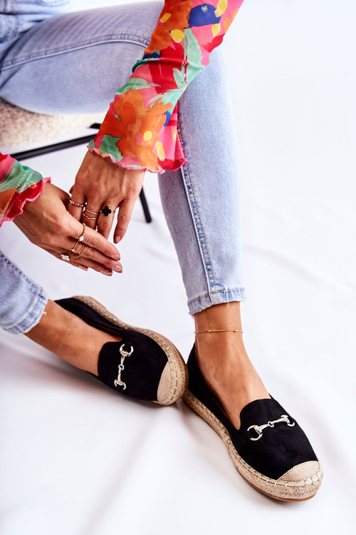 Klasické dámské nazouvací espadrilky Černá Oresa