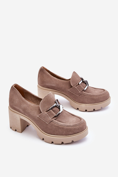 Elegantní boty na sloupu Se tmavě stříbrná zdobením béžove Harmell